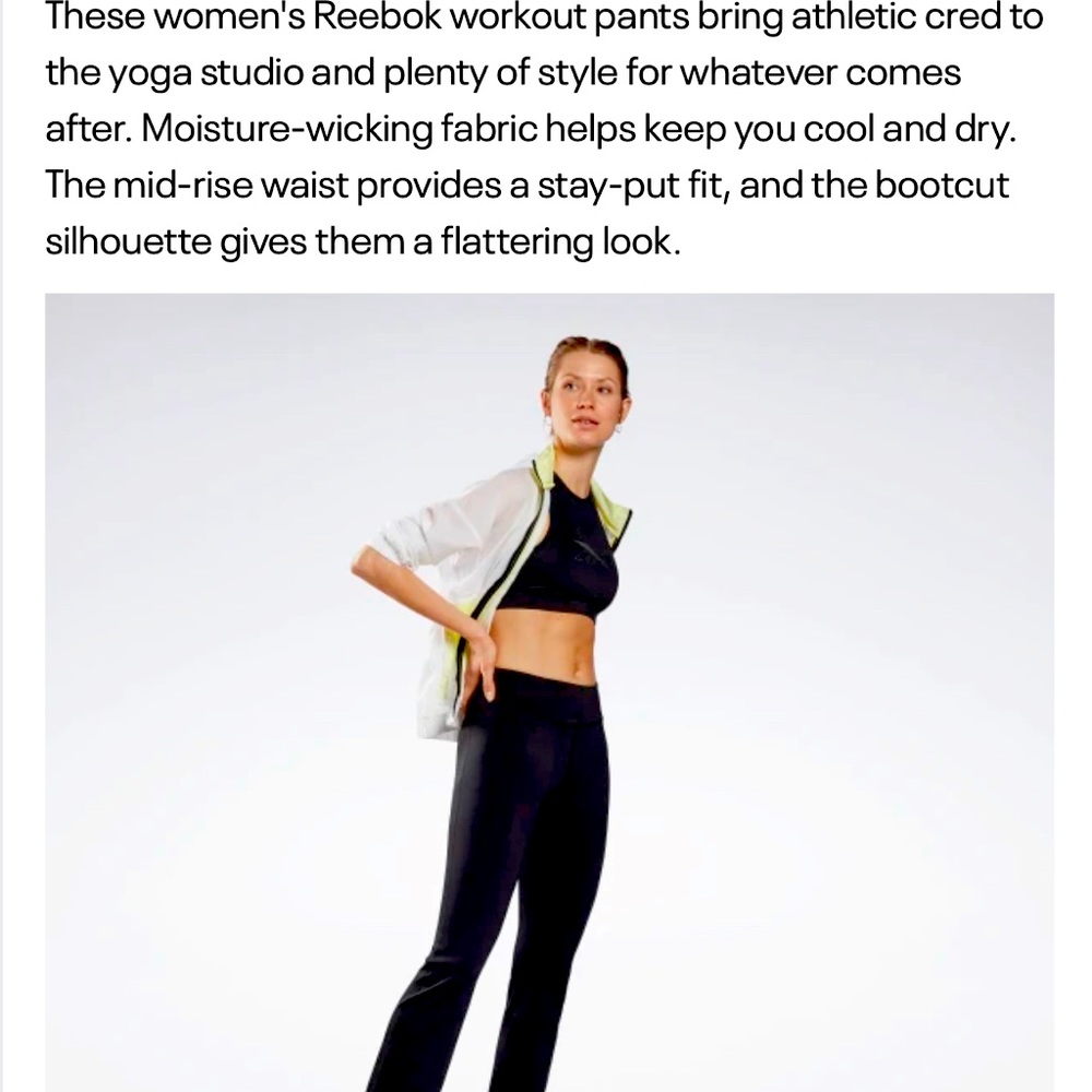 ✨ Reebok Bootcut NWT workout leggings/yoga pants ✨